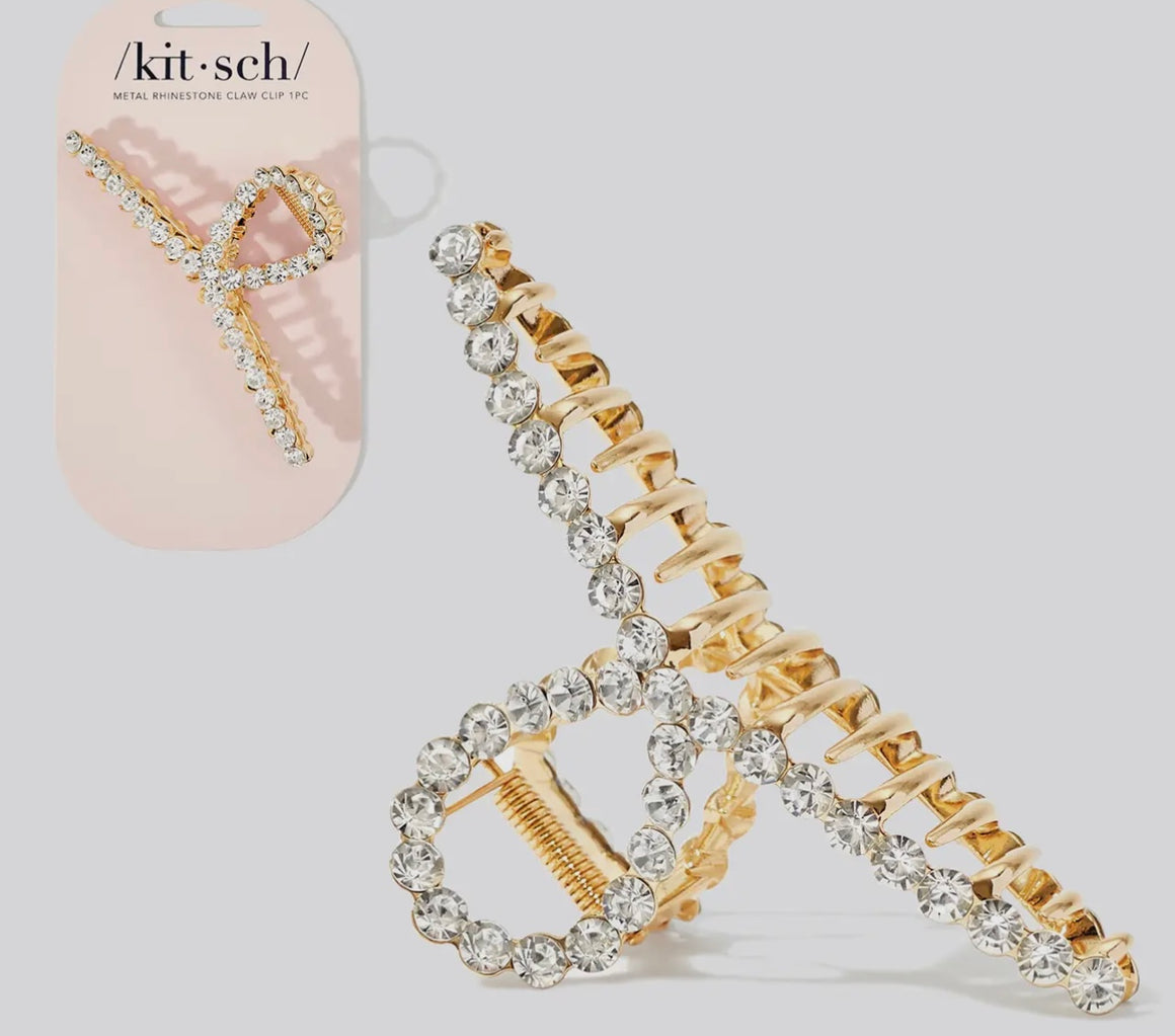 Kitsch Metal Rhinestone Loop Claw Clip