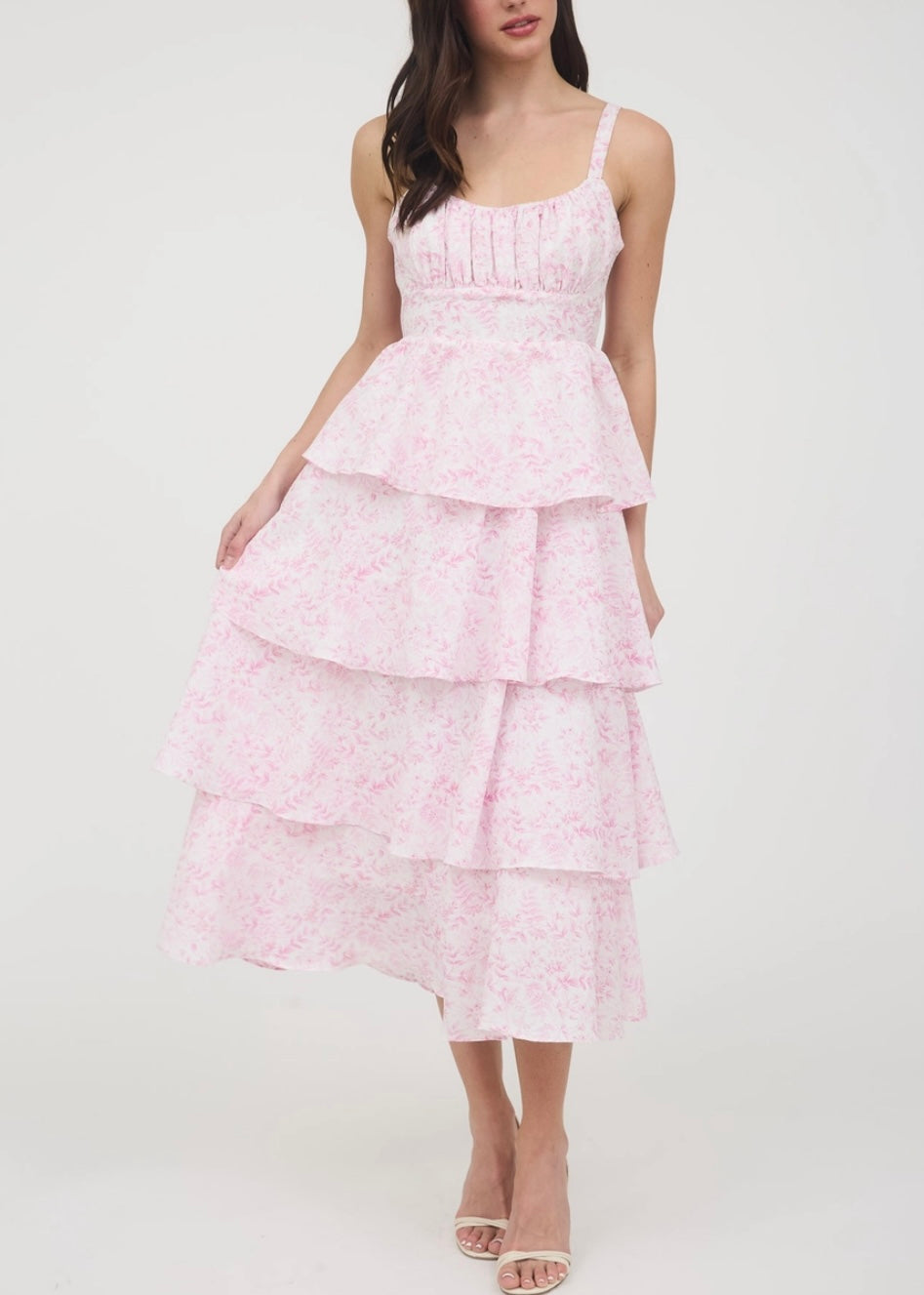 Alba Tiered Pink Dress