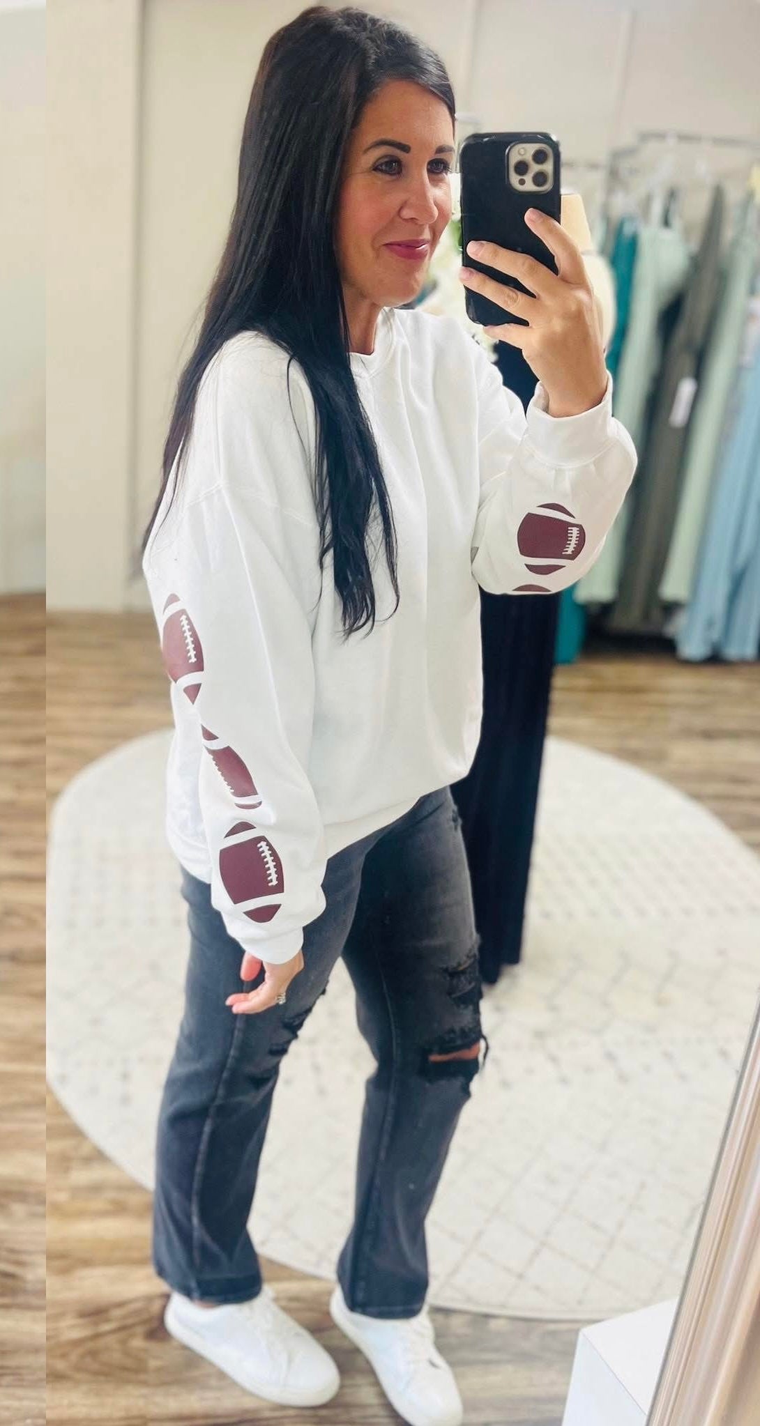 Football Fan Spiral Crewneck