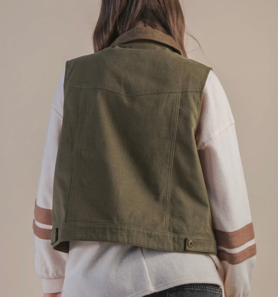 Becoming Fall Olive Vest