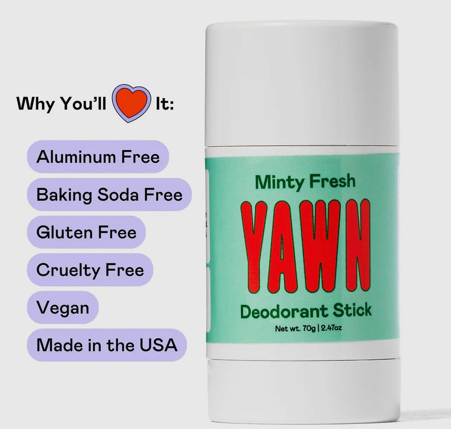 Yawn Minty Fresh Aluminum Free Deodorant Stick