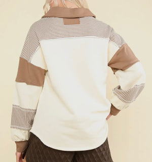 Laiken Ivory Colorblock Top (Standard & Extended)