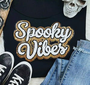 Spooky Vibes Chenille Patch Sweatshirt