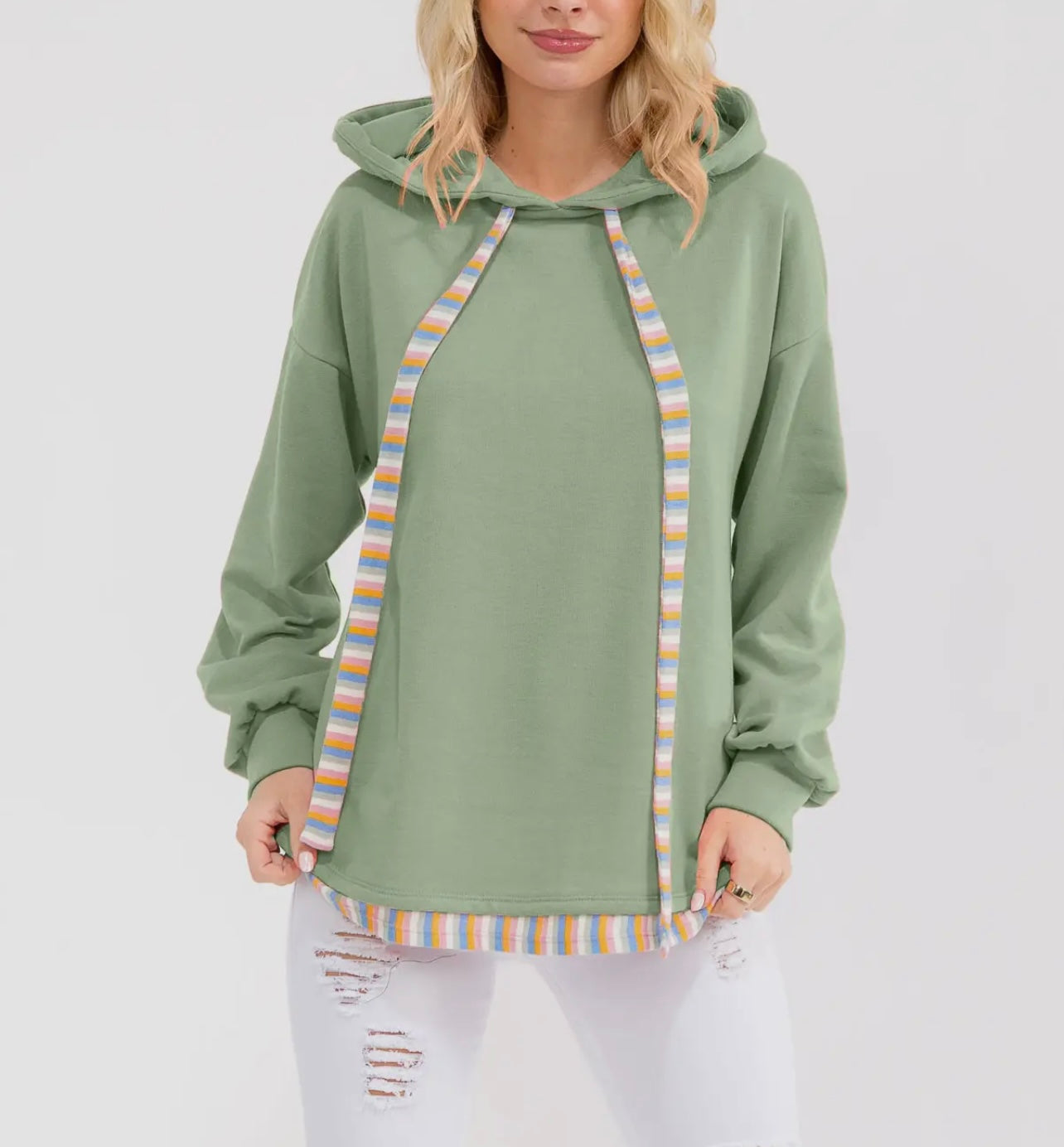 Left It Trim Hoodie Top