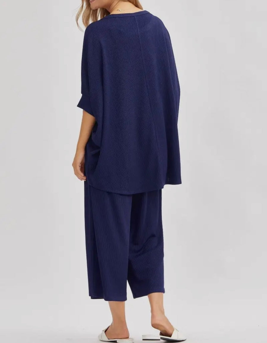 Bali Navy Wide Leg Set