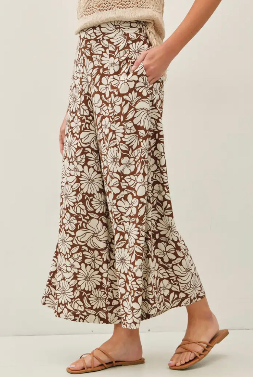 Bloom Floral Brown Pant