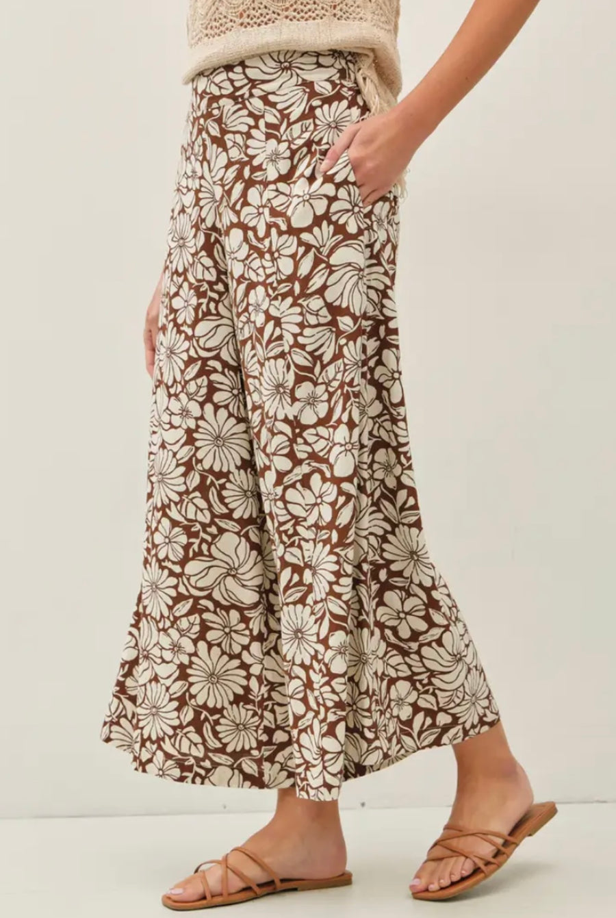 Bloom Floral Brown Pant