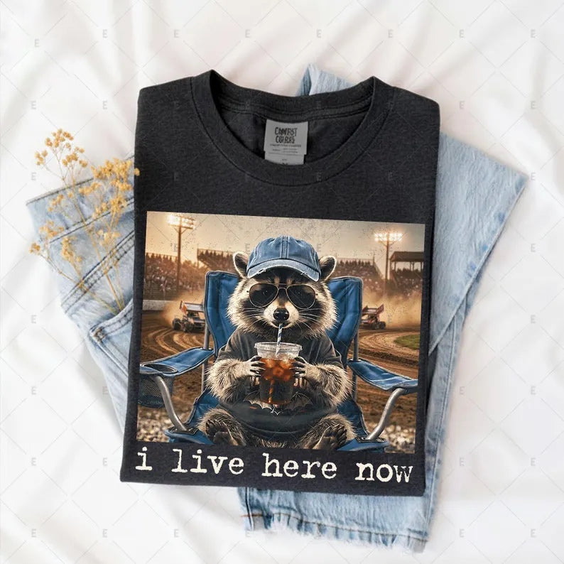 I Live Here Now Racing Season Tee