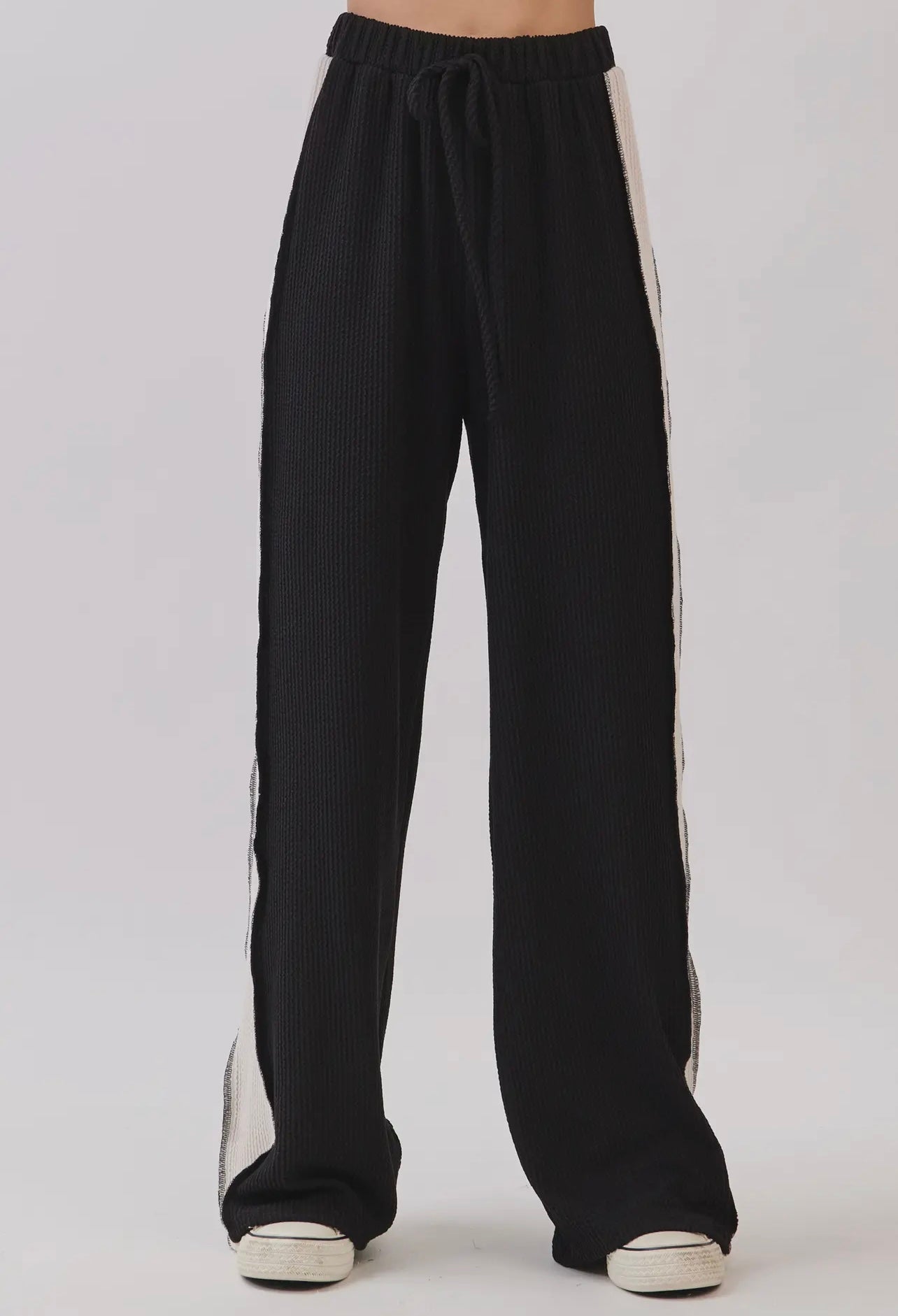 Baine Ribbed Colorblock Black Stripe Side Bottom