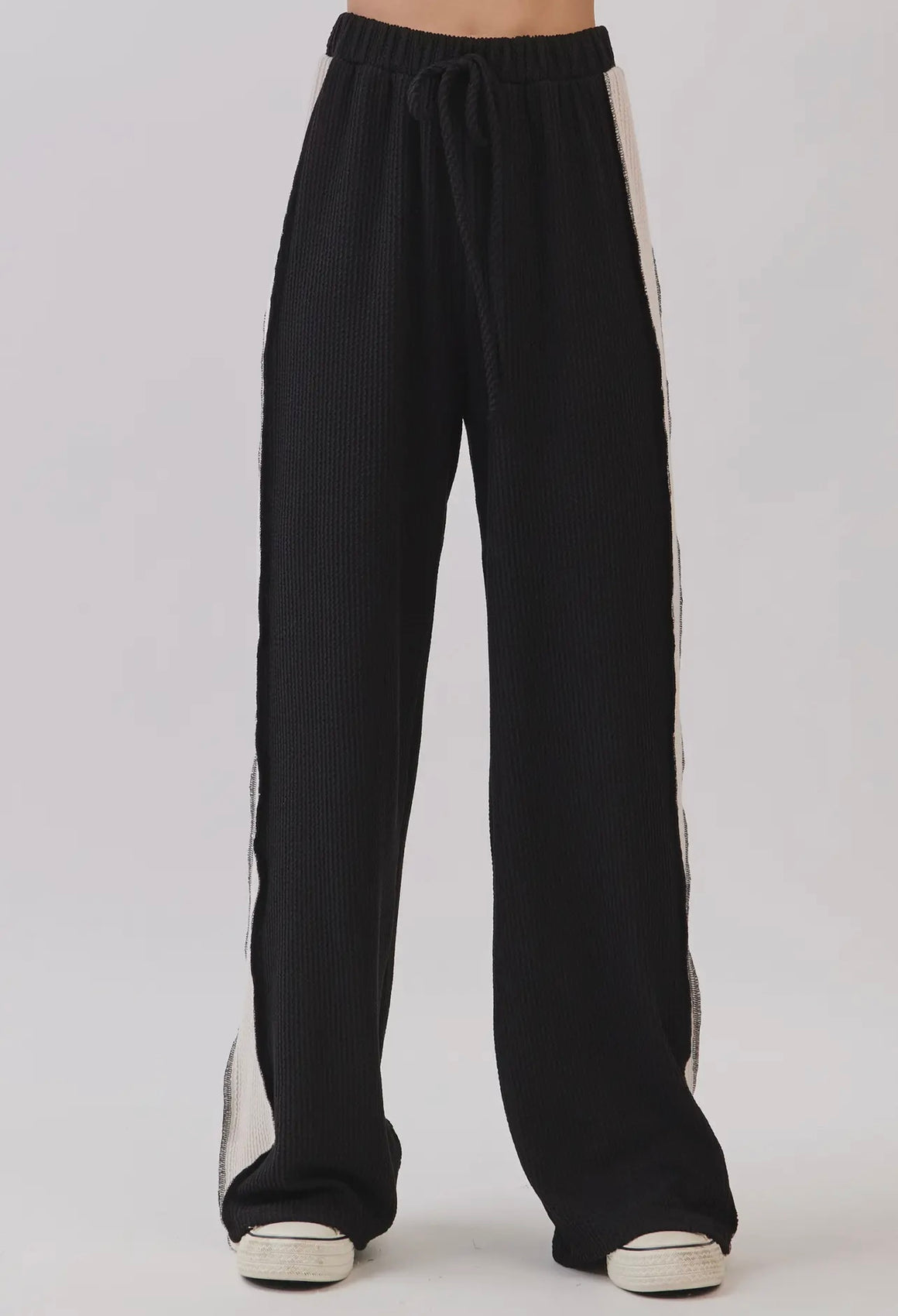 Baine Ribbed Colorblock Black Stripe Side Bottom