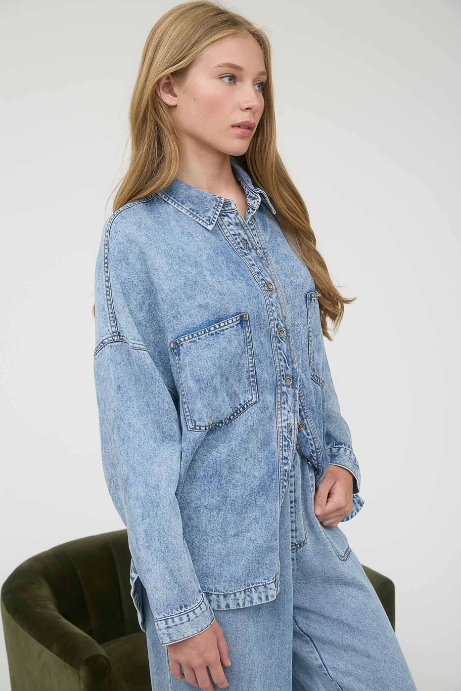 Vinny Washed Chanbray Button Down