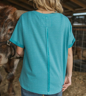 Lakelyn Waffle Top (3 Colors)