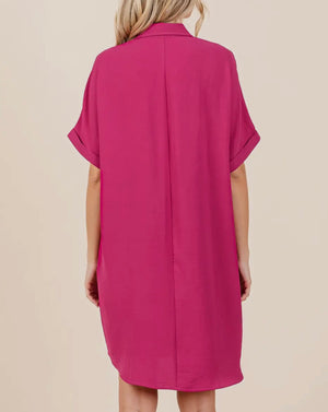 Dana Airflow Magenta Dolman Dress