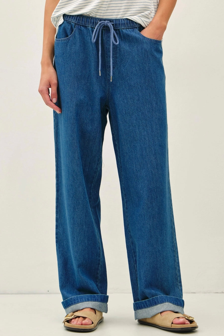Ultimate Comfort Pull On Soft Denim Pant (2 Colors)