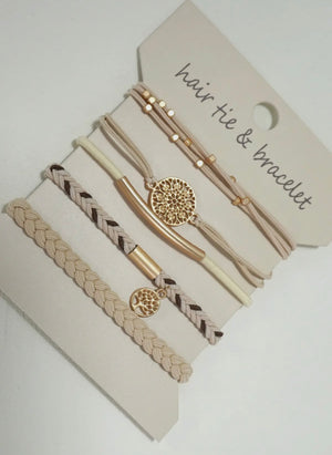 Flair Dual Purpose Bracelet/Hair Tie Set