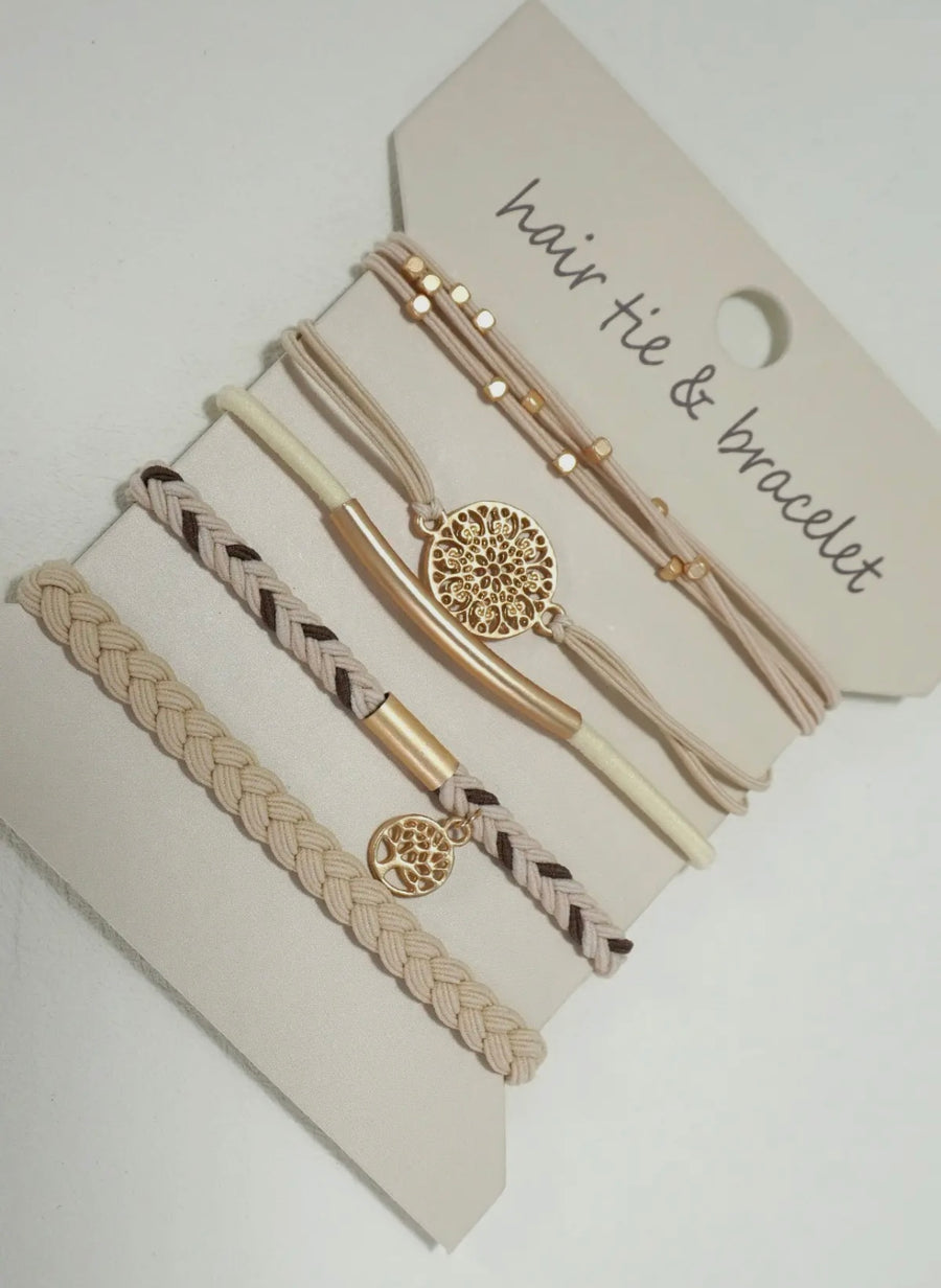 Flair Dual Purpose Bracelet/Hair Tie Set