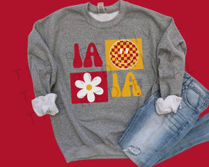 Retro Iowa State 4 Square Graphic Sweatshirt