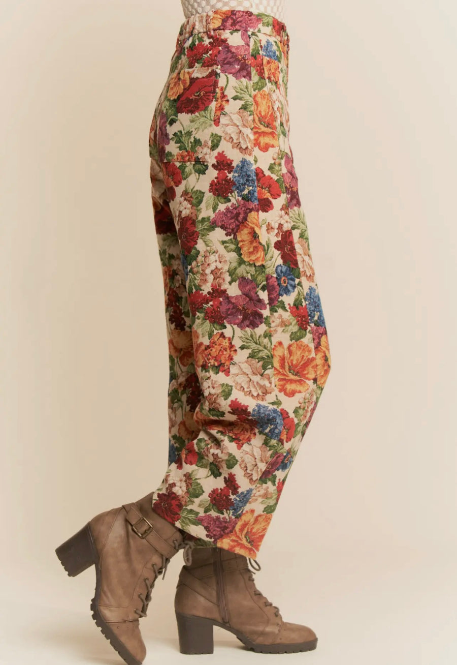 Demi Floral Tapestry Wide Leg Pant