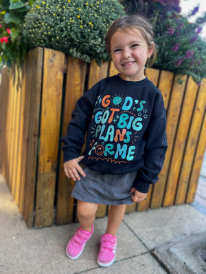 God's Got Big Plans For Me (Youth & Adult) Black Sweatshirt