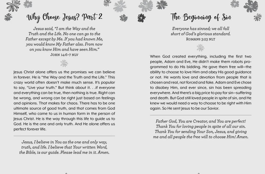 PBF Choose Jesus 3 Minute Devotion For Teen Girls