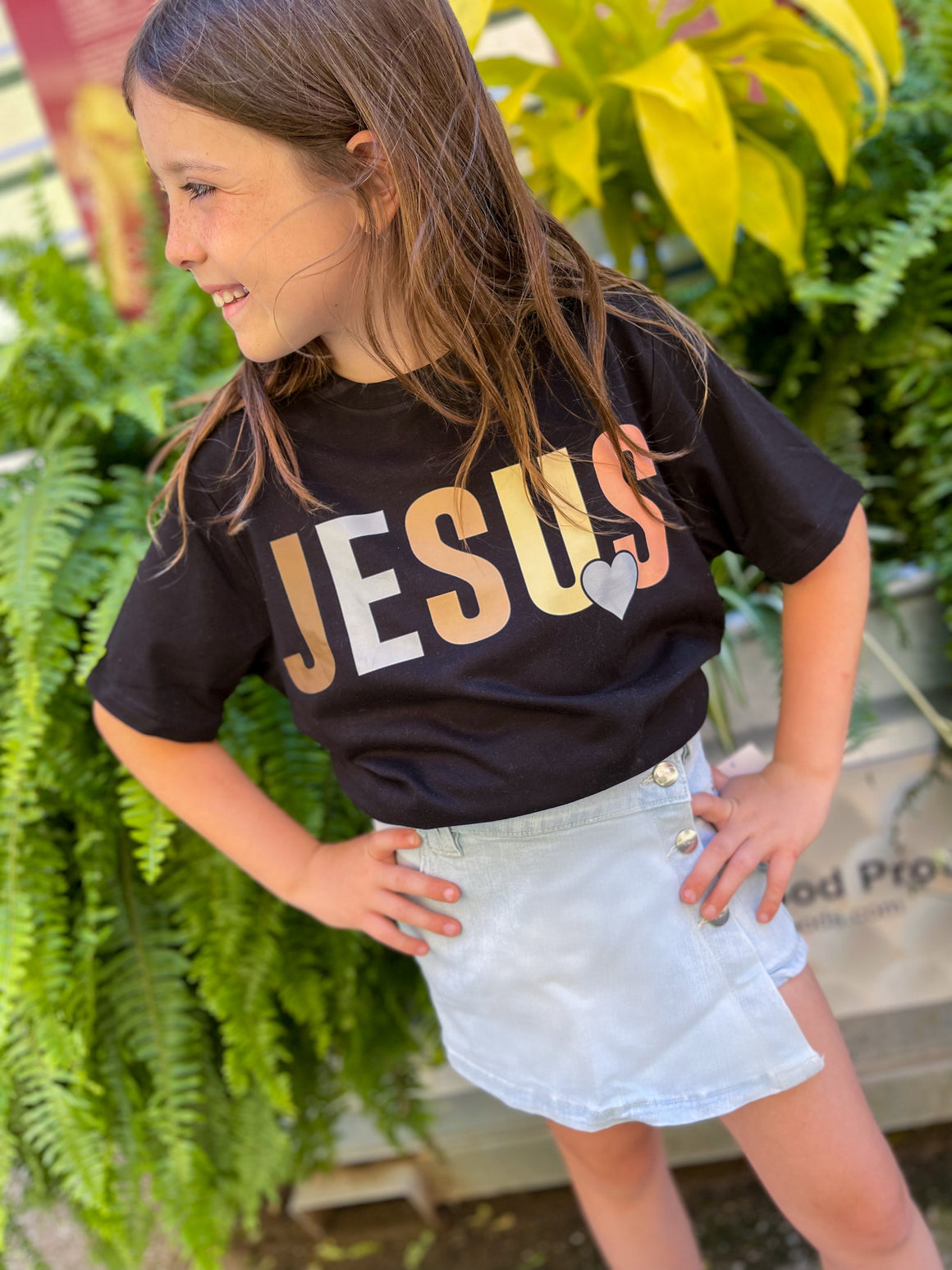 Jesus Colorful Youth Graphic T-shirt