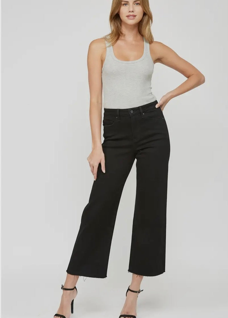 Clare Black Wide Leg Jean