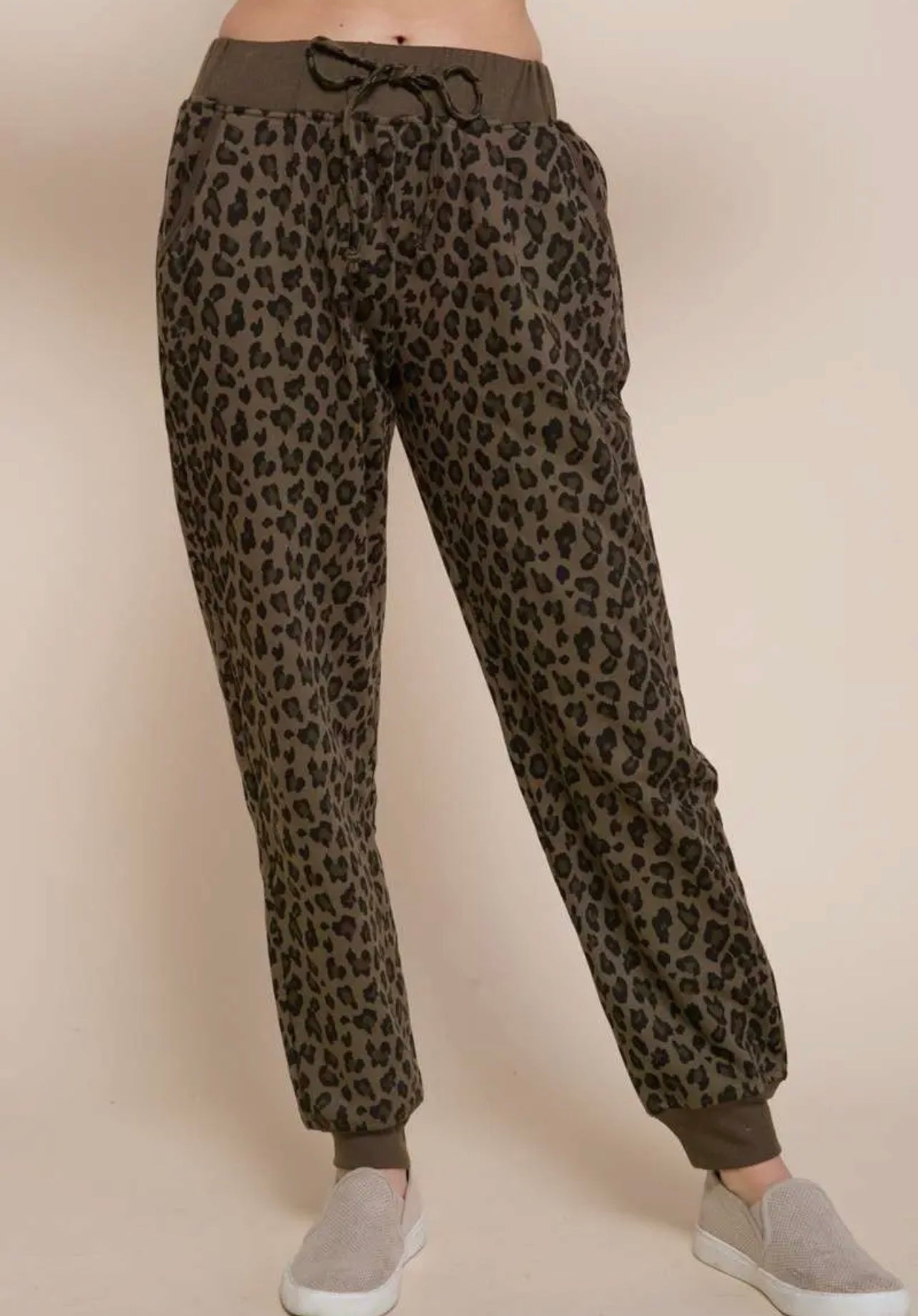 PBF Leopard Olive Jogger