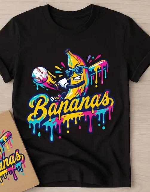 Bananas Paint Drip Tee (Youth & Adult)