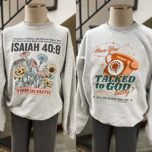Double Sided Share Your Faith Reversible Crewneck