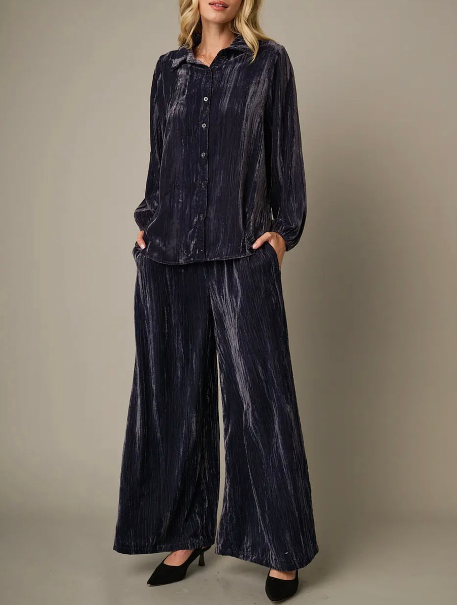 Timeless Magic Textured Velour Charcoal Set