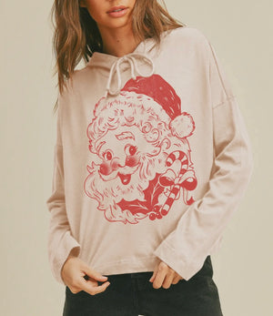 Classic Jolly Santa Hooded Top