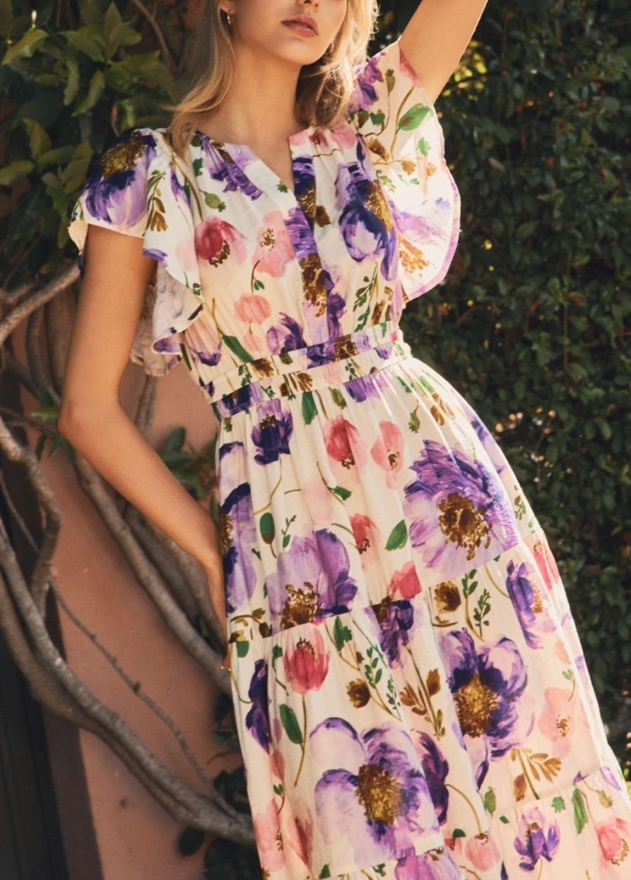 Field Of Flora Print Dress