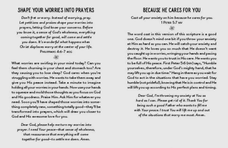 PBF Worry Less Pray More Teen Girl Devotion