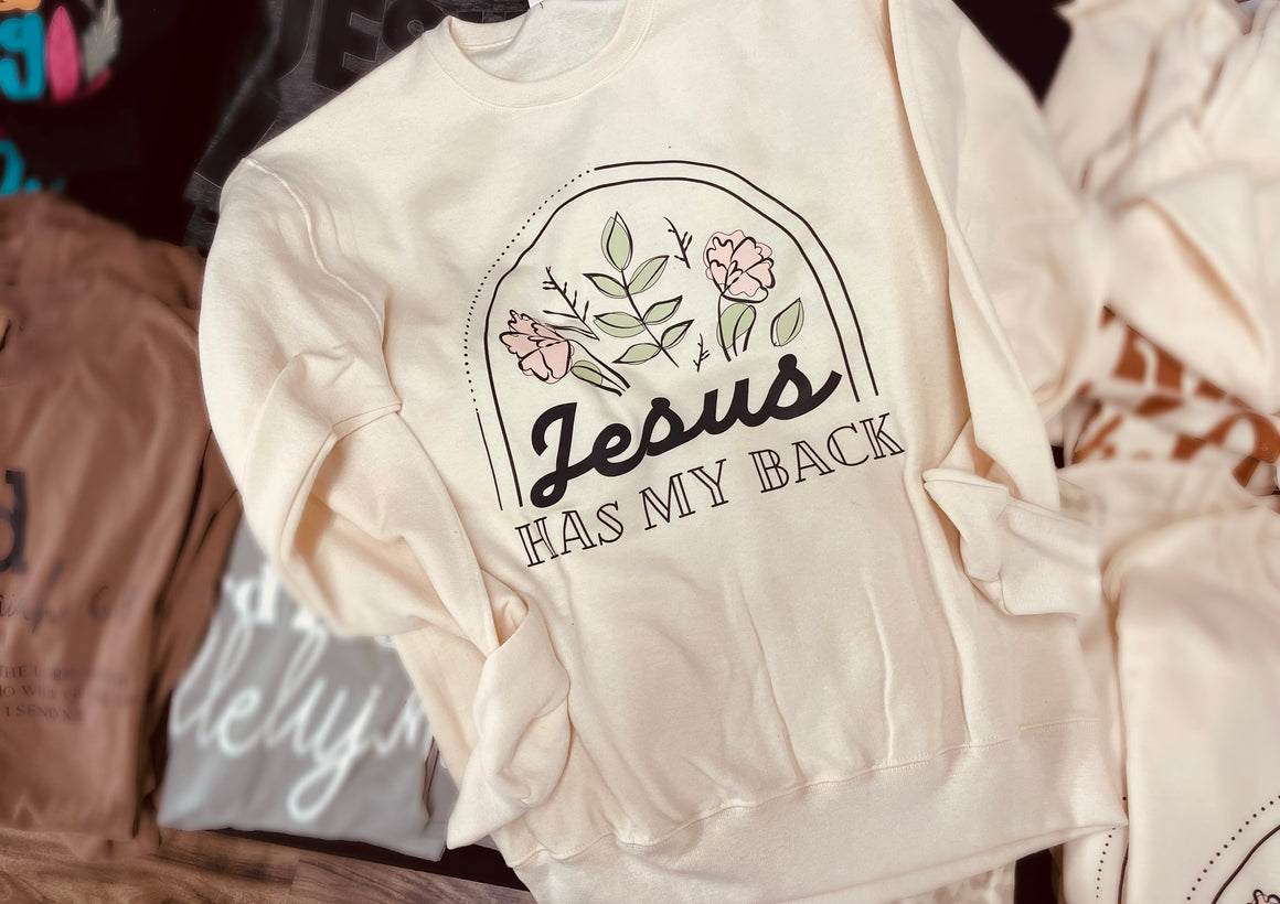 Jesus Has My Back Crewneck