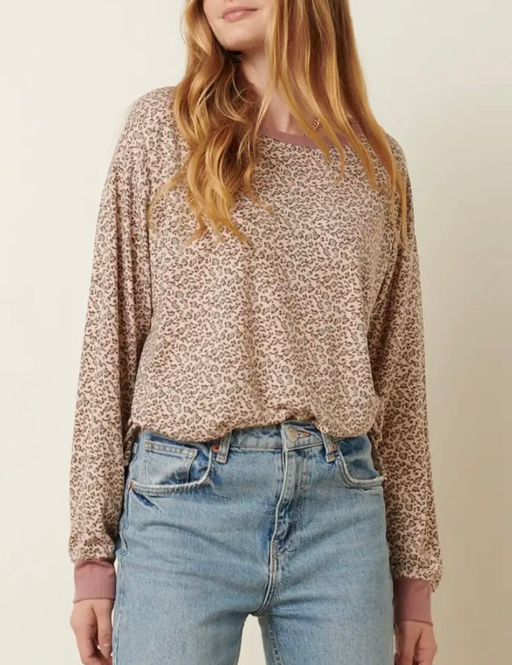 Caitlin Print Mauve Top
