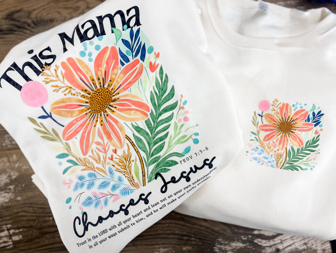 This Mama Chooses Cream Sweatshirt