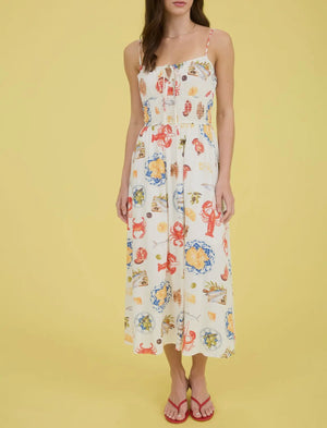 On The Pier Lunch Print Dress