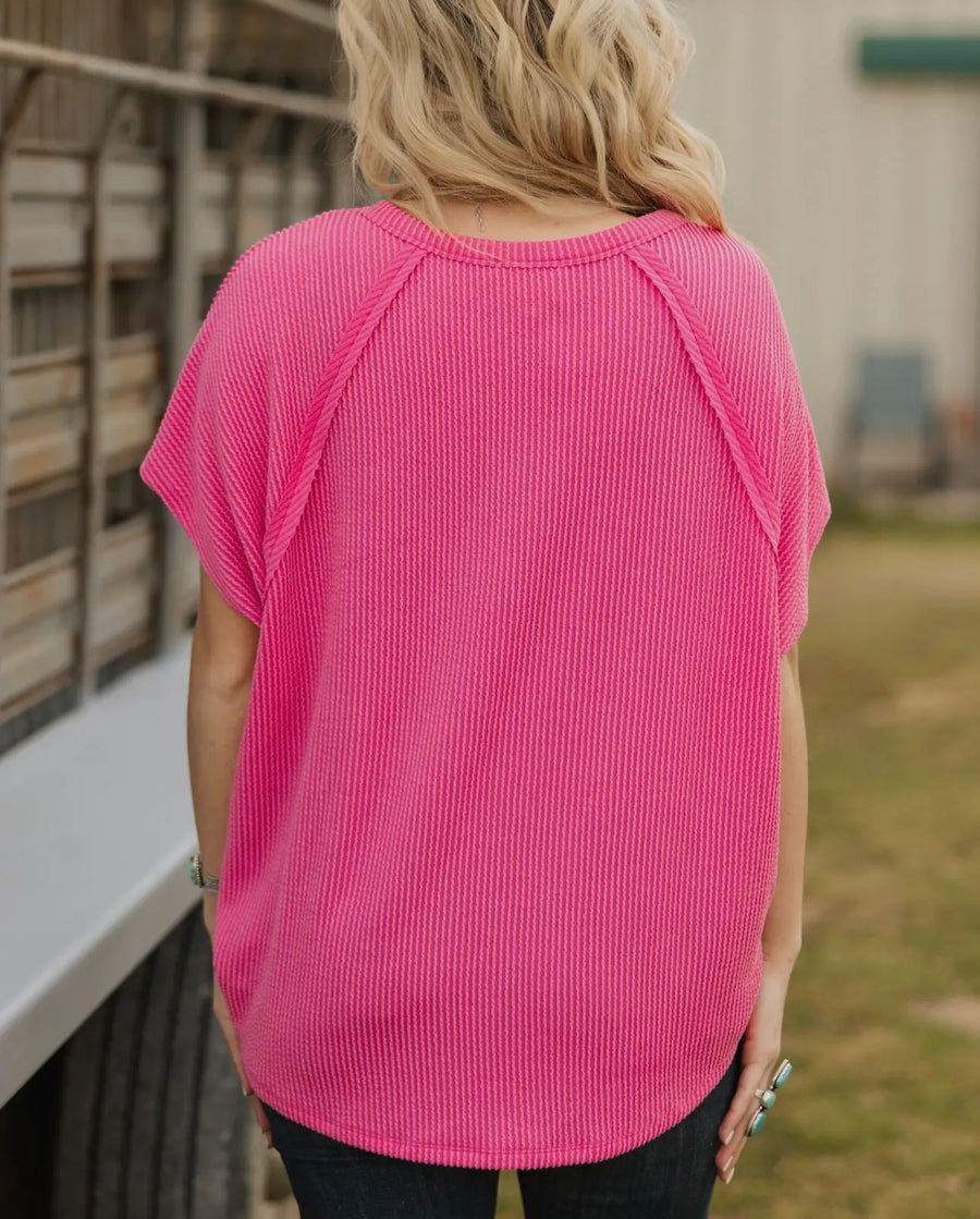 Vic Textured Dolman Top (4 Colors)