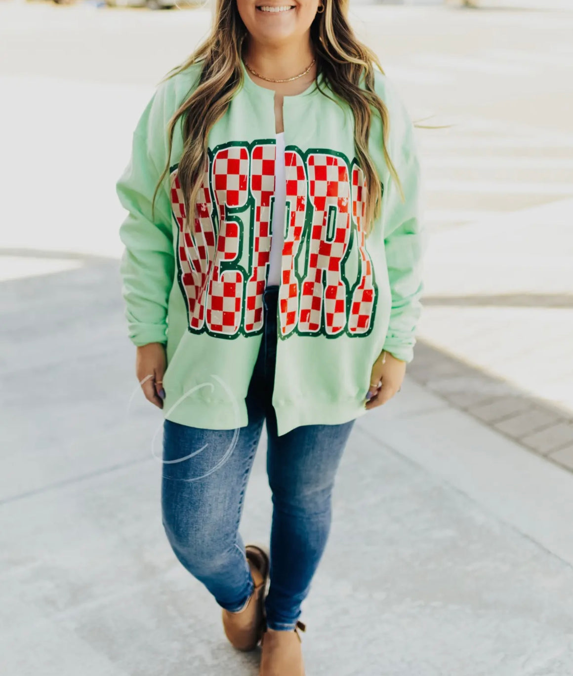 Retro Merry Cardi Sweatshirt