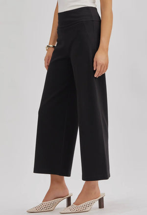 Magic Wide Leg Black Cropped Pant