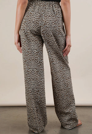 Franny Animal Print Wide Leg Pant