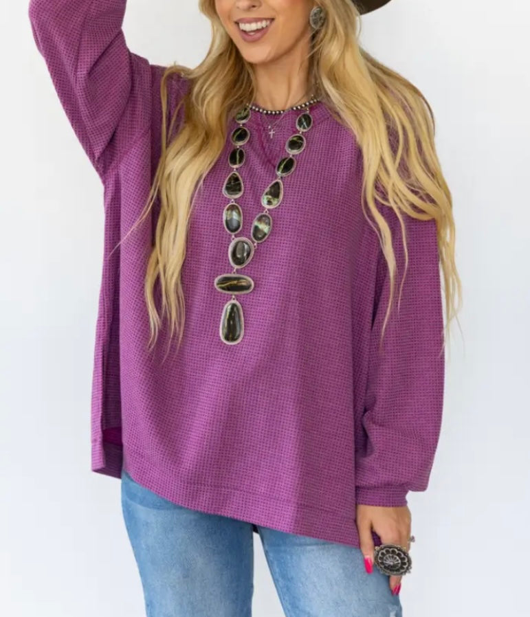 Violet Oversized Tunic Top