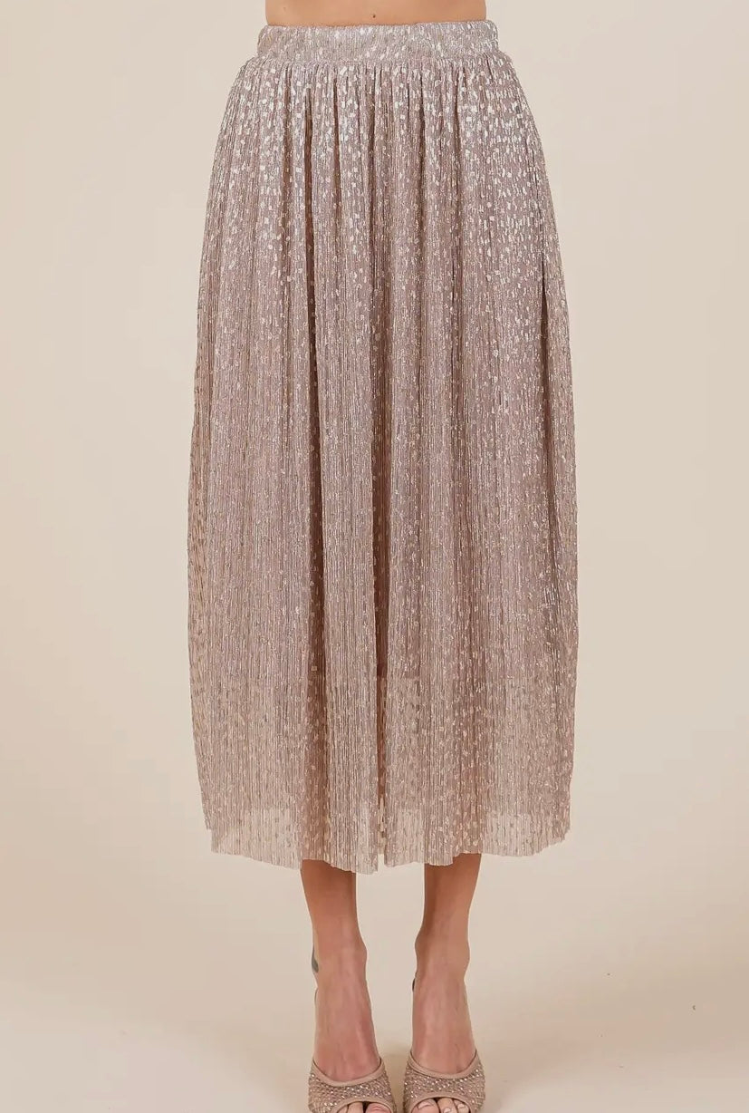 Poppy Metallic Glitter Skirt