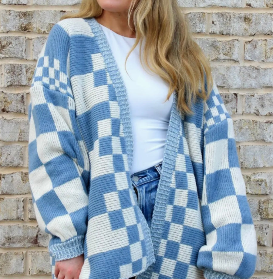 Presley Checkered Cardigan (Extended Size)