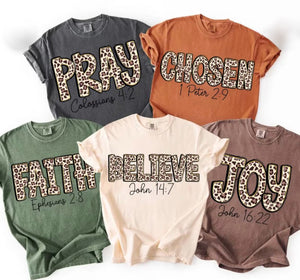 Leopard Faith Filled Tees