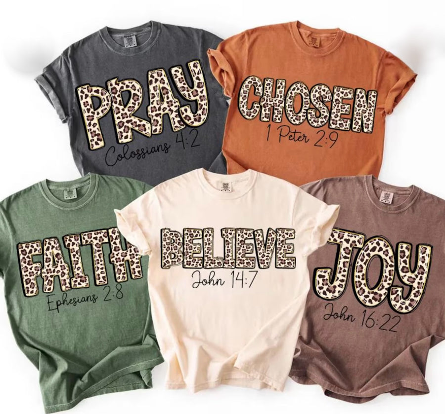 Leopard Faith Filled Tees