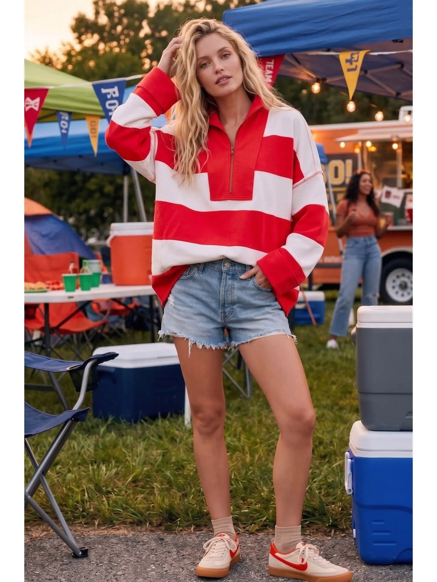 Game Day Varsity Pullover Top (2 Colors)
