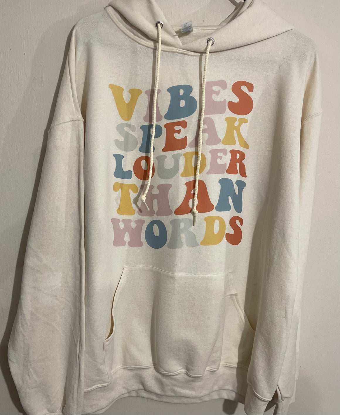 Vibes Speak Louder Than Words Graphic Sweatshirt