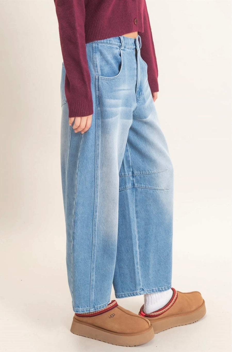 Keep Us Ready Denim Barrel Jeans