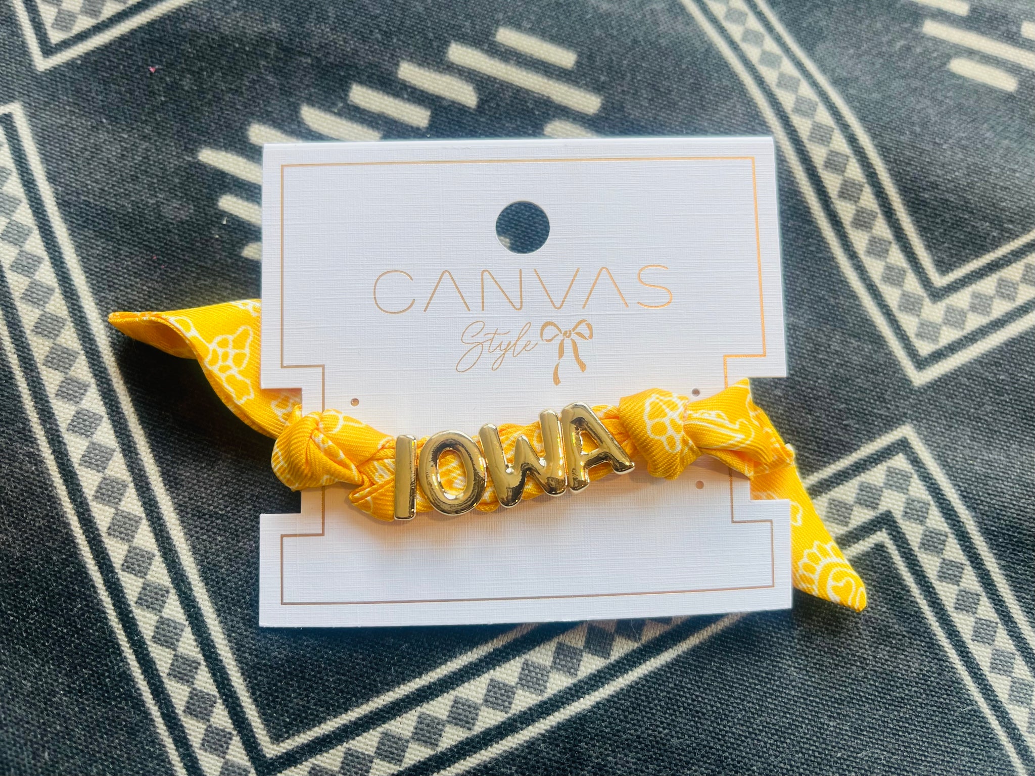 Iowa Bandana Slider Bracelet